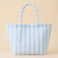 Avery Terry Tote Bag: Blue/White