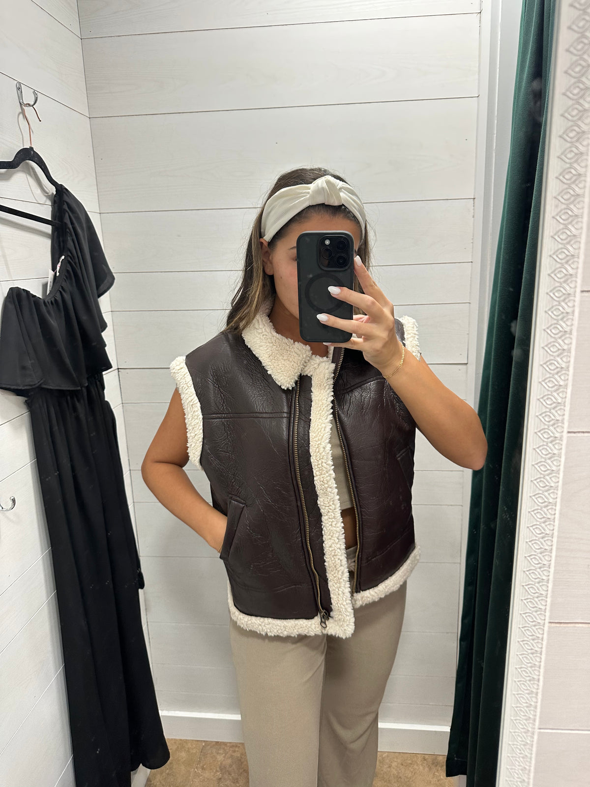 Bailey Leather Shearling Vest