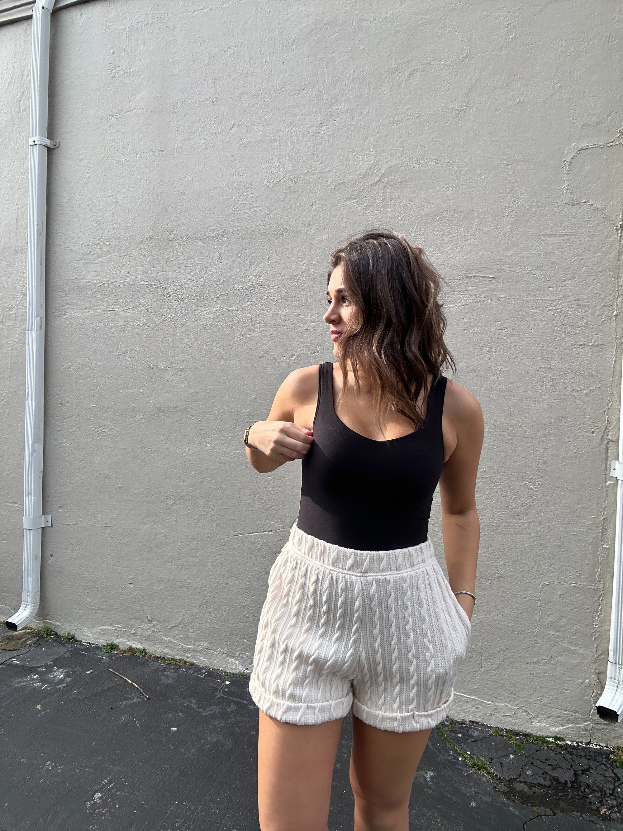 Cupid Cable Knit Shorts