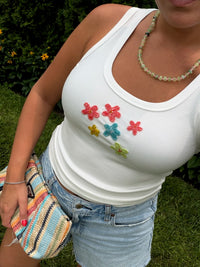 Beaded Floral Tank