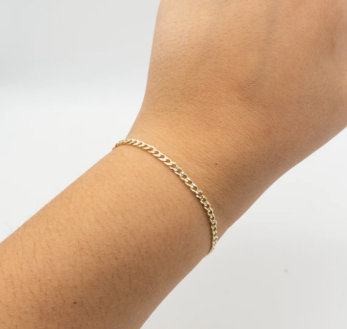 Two-Toned Cuban Bracelet