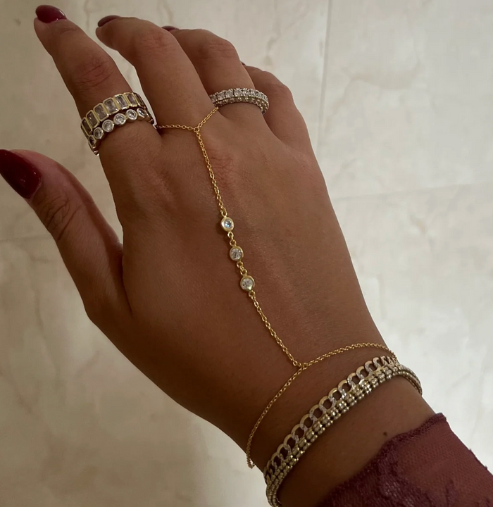 Ethereal Hand Chain - YELLOW GOLD
