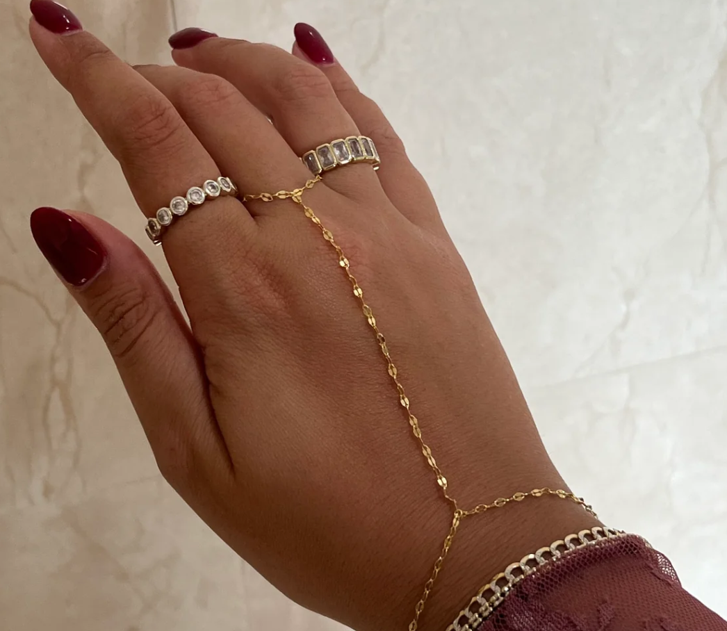Shimmer Hand Chain - Gold