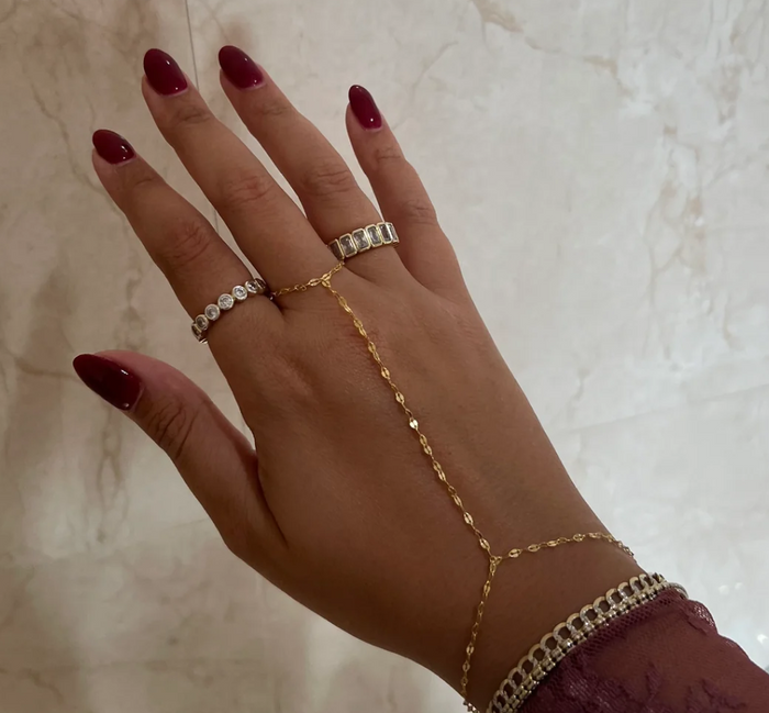 Shimmer Hand Chain - Gold