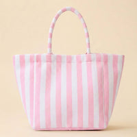 Avery Terry Tote Bag: Pink/White