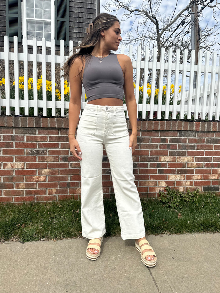 Straight White Jeans