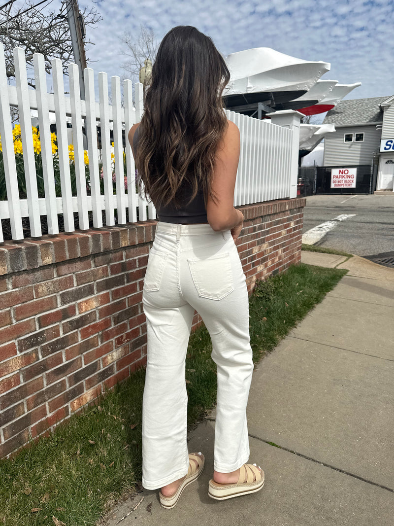 Straight White Jeans